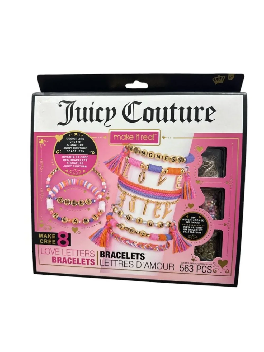 Juicy Couture Make It Real Love Letters Bracelet Kit - 563 Pcs DIY Jewelry Set F